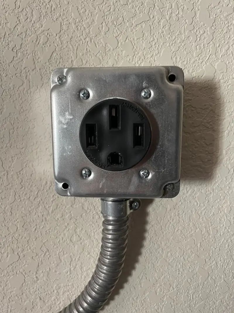 NEMA 14-50 outlet installed for Smart Home Electrical in Bemiss